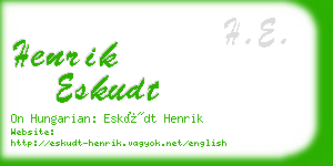 henrik eskudt business card